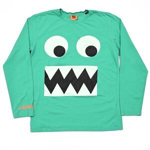 J Balvin T Shirt Mens S Green Vibras Googly Eyes Long‎ Sleeve Tour Tee Stretch